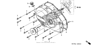 VFR800 Крышка картера правая