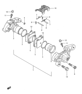 GSX1100 Задний суппортs