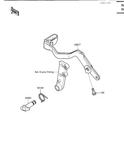 KL650 Педаль тормоза