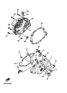 TW200E Crankcase cover ass`y  (v