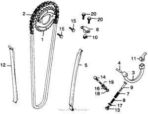CJ360 Cam chain + tensioner