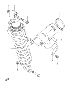 DR350 Задние амортизаторы