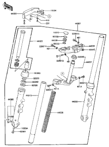 KZ440 Вилка передней оси