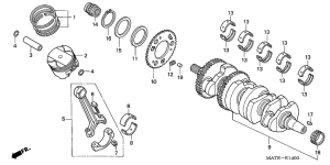 CBR1100XX Crankshaft / piston