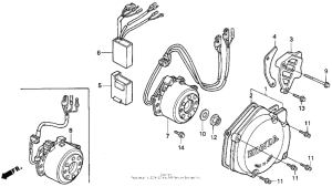 CR125R Крышка картера левая