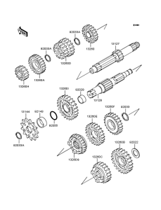 KX125 Трансмиссия