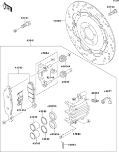 EJ650 Передний тормоз