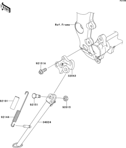 ZX600 Подножка