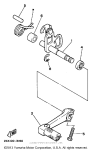 YZ125N Вал переключения