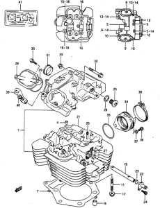 DR650 Головка цилиндров