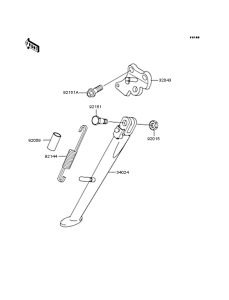 ZX636 Подножка