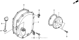  Крышка картера правая
