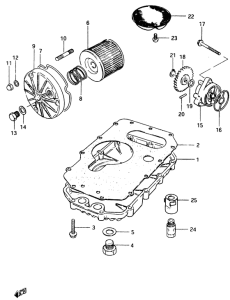 GSX400 Oil pump - oil filter