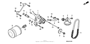VTX1300T Oil filter + oil pump
