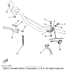 YZ490N Handle switch-lever