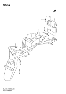 DL650 (ABS) Заднее крыло