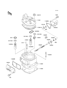 KX125 Cylinder head / cylinder(kx125-h1)