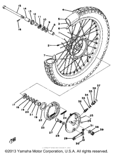 DT250E Переднее колесо