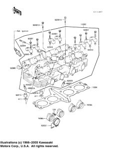 KZ1100 Головка цилиндров