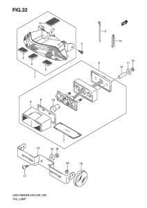 GSX-R600 Задний фонарь