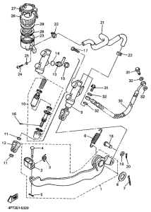 XT600E Задний торм цилиндр