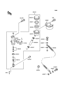 ZR400 Задний торм цилиндр