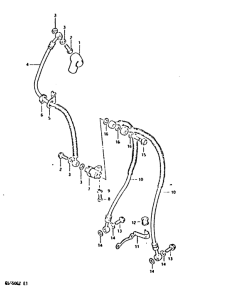 GS650 Передние тормозные трубки