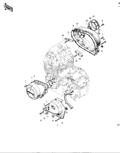 KZ400 Крышки двигателя