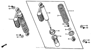 CR80R Rear shock absorber 80-81
