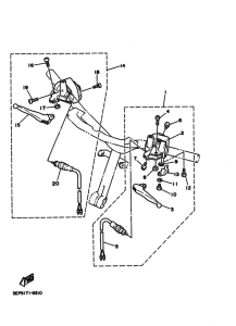 SH50 SH50W Interruptor  manillar&palanc