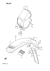 DR125 Headlamp cover - front fender