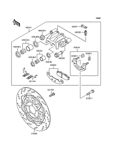EX250 Передний тормоз