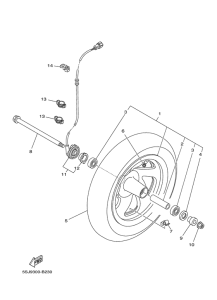 YP250 Переднее колесо