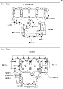 ZX1200 Болты крепления картера