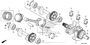 NC700X (DCT) Коленчатый вал и поршни