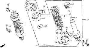 VT500C Задние амортизаторы