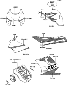 ZX1100 Decal(violet / eventide)