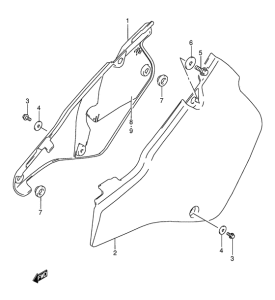 RMX250 Обтекатель задний