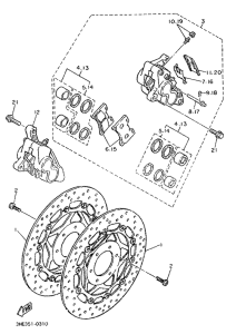 FZR600H (67KW) Передний тормоз