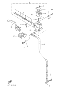 YZ250F Главный тормозной цилиндр