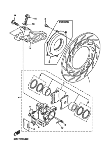 XVS1100A XVS11AX Задний суппорт