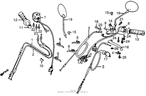 GL1100I Control levers + switches + cables