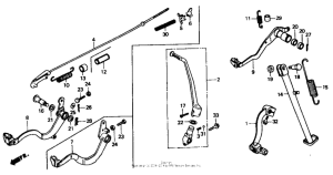 XR600R Педаль тормоза