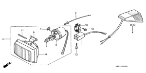 XR200R Блок освещения в сборе