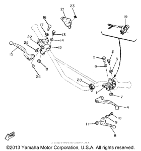 TT500H Handle switch-lever