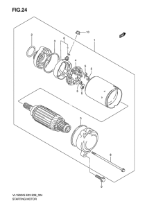 VL1500 Стартерный мотор