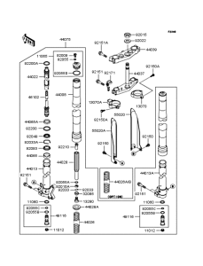 KX125 Передняя вилка
