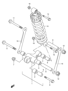 GSX250 Втулки заднего рычага