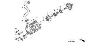 CR125R Водяная помпа