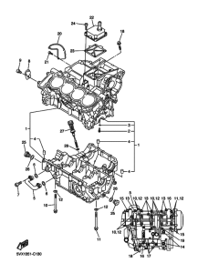 FZ6SW FZS6W Картер двигателя